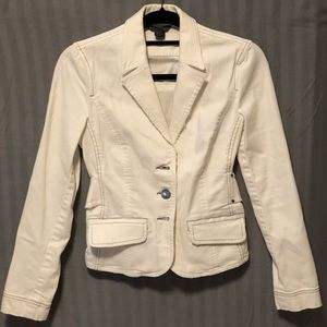 White jean blazer  NWOT